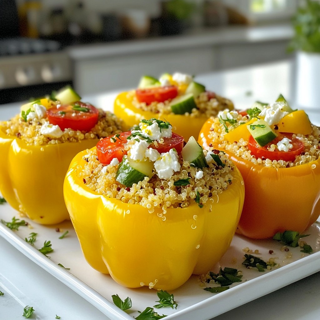 Mediterranean Quinoa Stuffed Peppers Healthy Delight