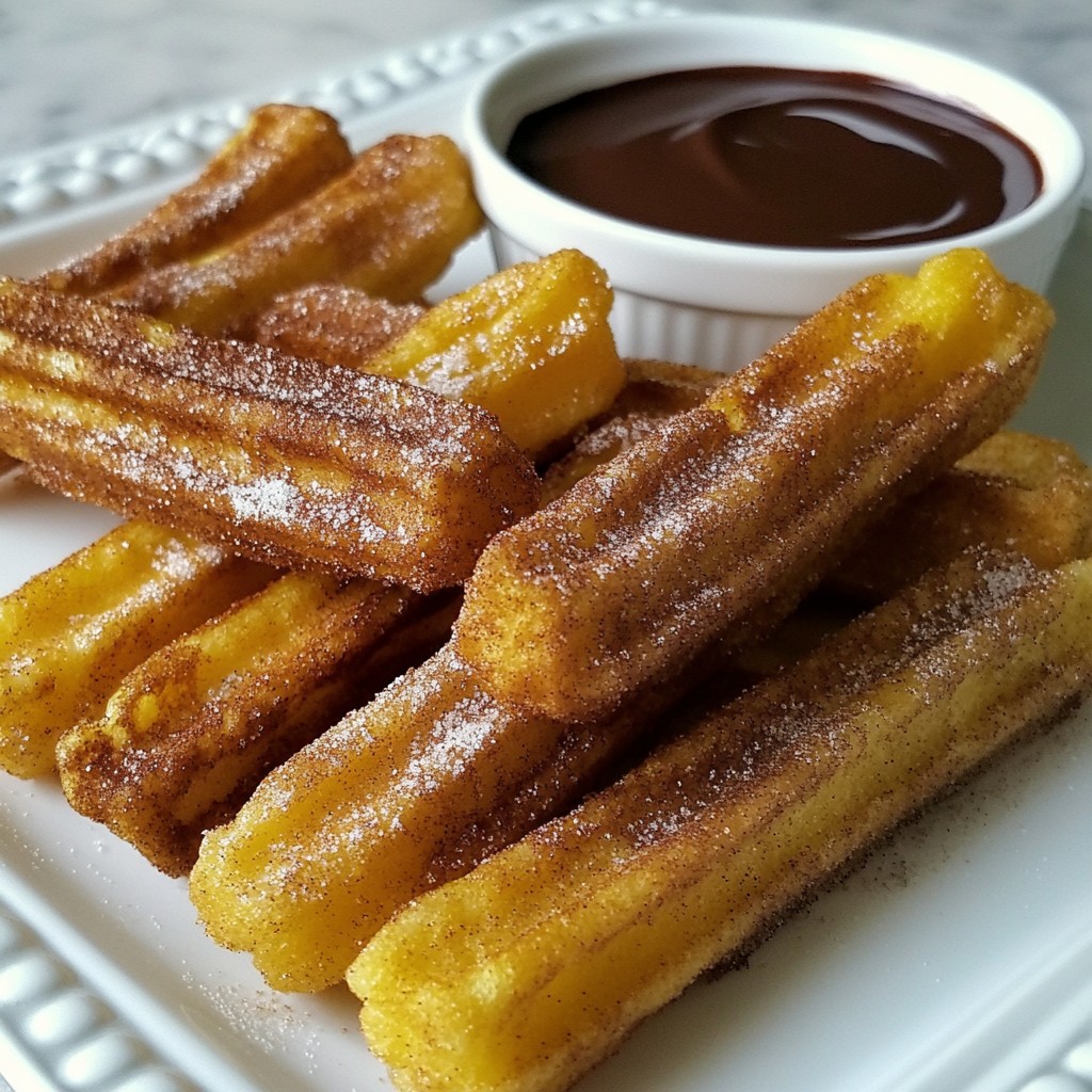 Churro Waffle Sticks Scrumptious Dessert Delight