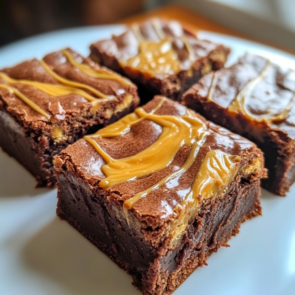 Fudgy Sweet Peanut Butter Swirl Brownies Recipe