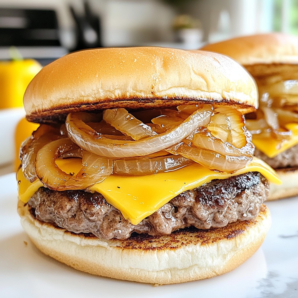Caramelized Onion Swiss Burgers Flavorful Grill Treat