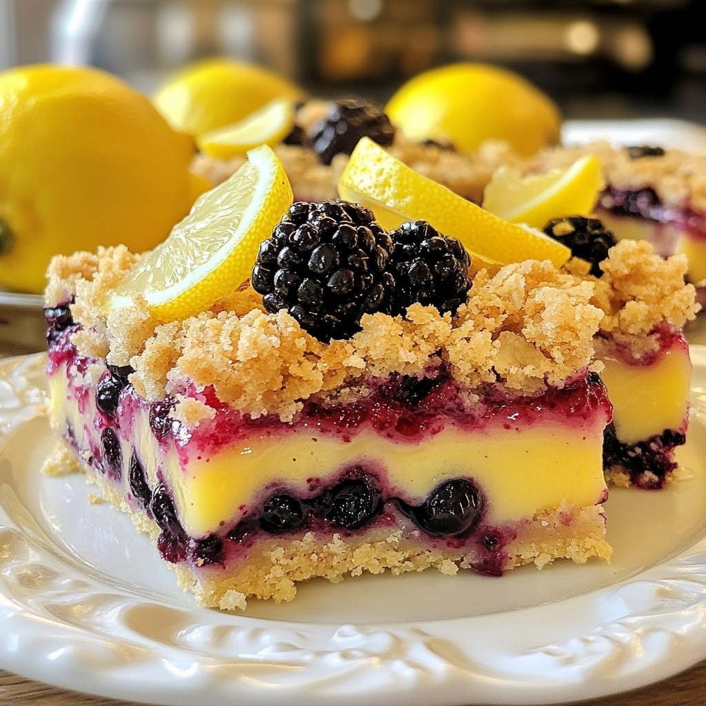 Blackberry Lemon Crumble Bars Delightful and Easy Treat