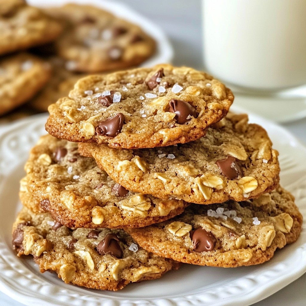 Crunchy Dessert Chocolate Chip Oat Cookies Delight