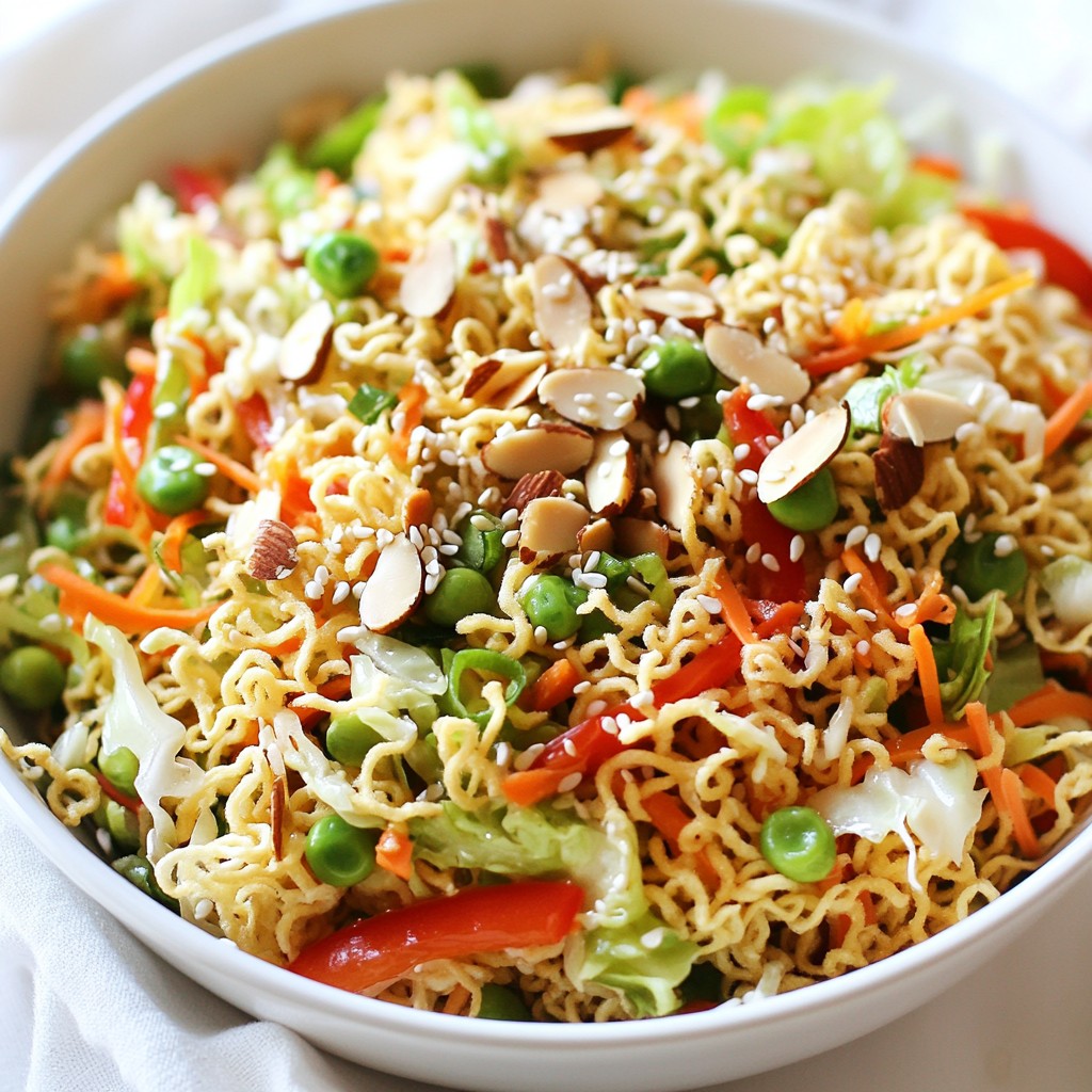Crunchy Ramen Noodle Salad Fresh and Flavorful Mix