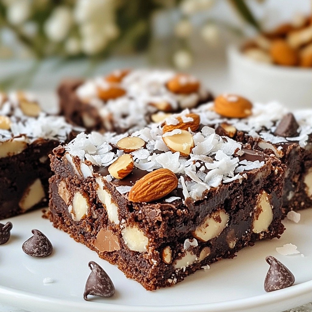 Nutty Dessert Almond Joy Brownies Recipe Delight