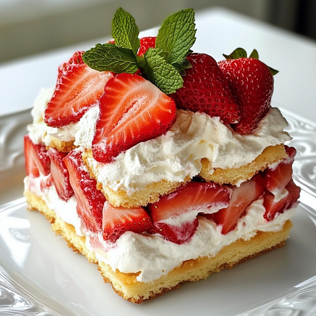 Strawberry Shortcake Icebox Cake Easy and Tasty Treat
