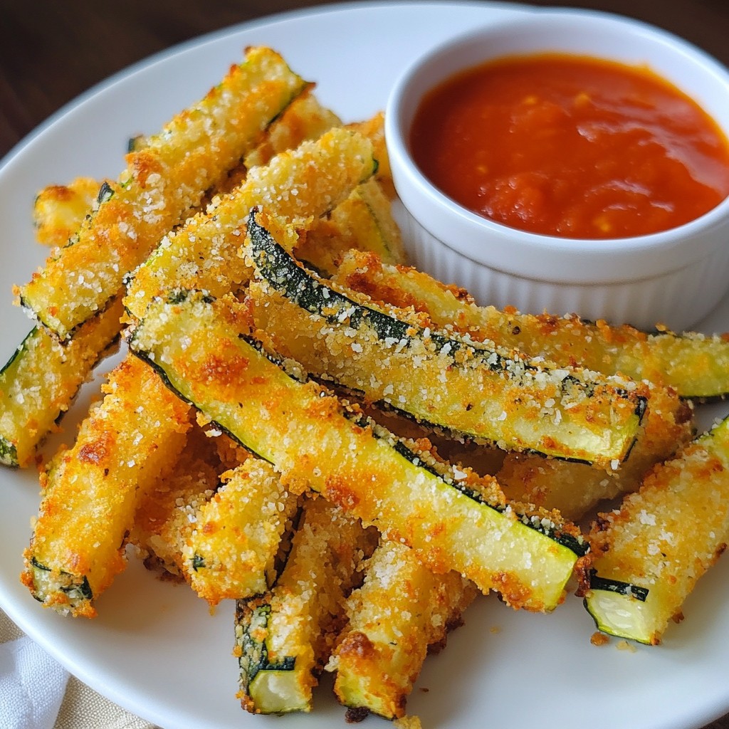 Crispy Parmesan Zucchini Fries Healthy Snack Idea