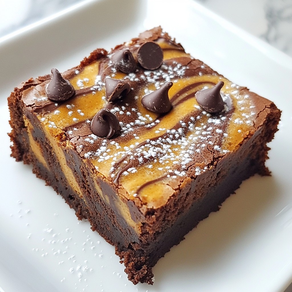 Fudgy Sweet Peanut Butter Swirl Brownies Delight
