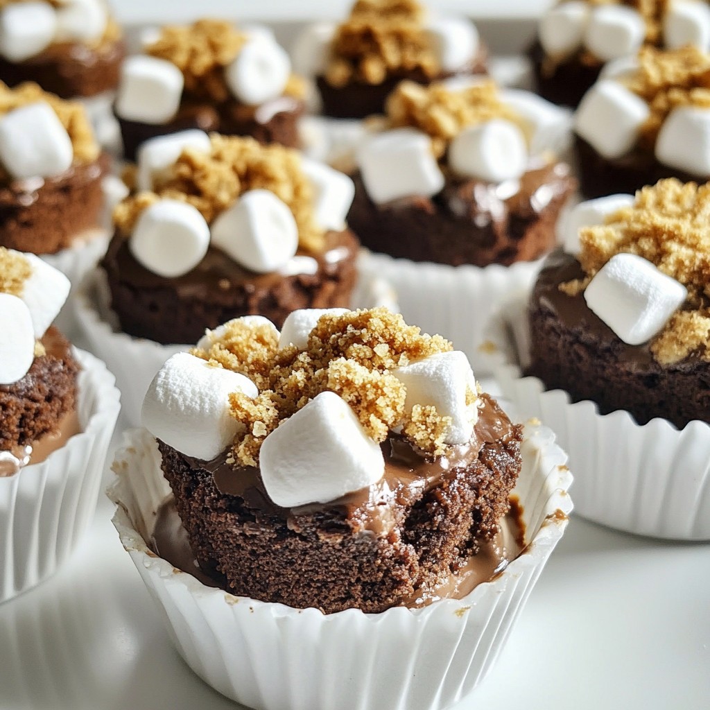 Gooey Sweet S'mores Brownie Bites Irresistible Treat
