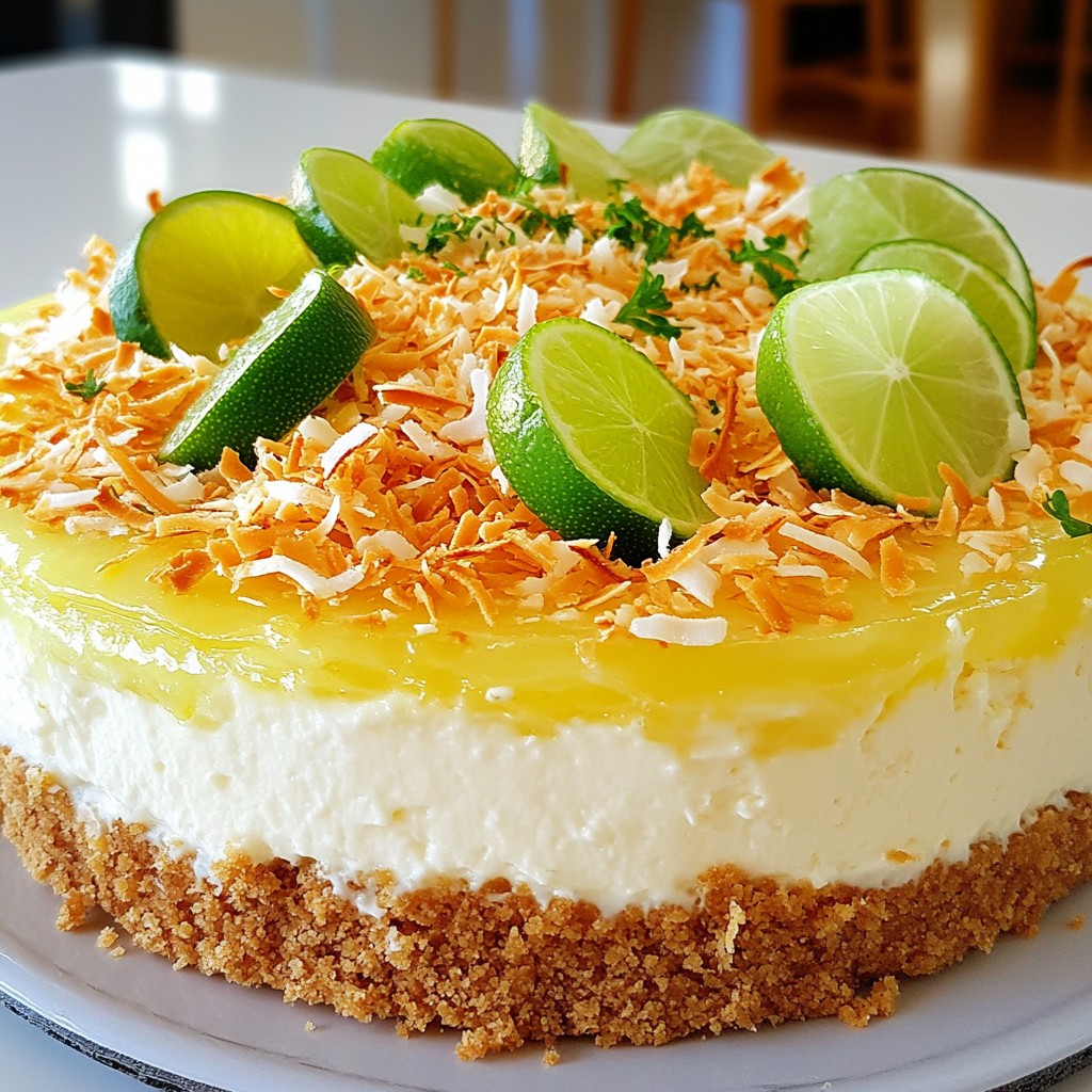 Coconut Lime Cheesecake Deliciously Easy Recipe