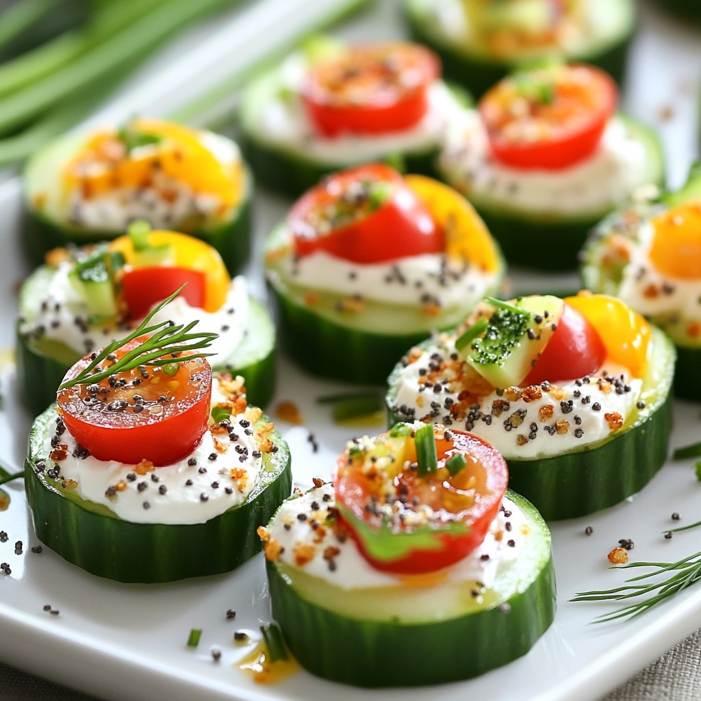 Everything Bagel Cucumber Bites Fresh and Tasty Snack