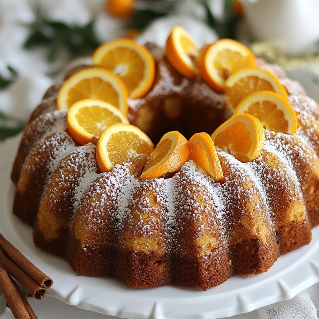 Festive Baking Spiced Orange Bundt Cake Delight