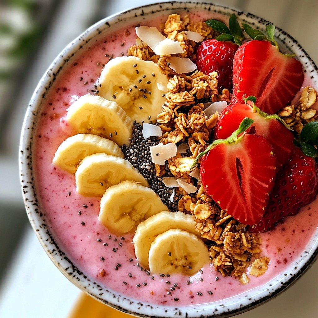 Strawberry Banana Smoothie Bowl Delicious and Nutritious
