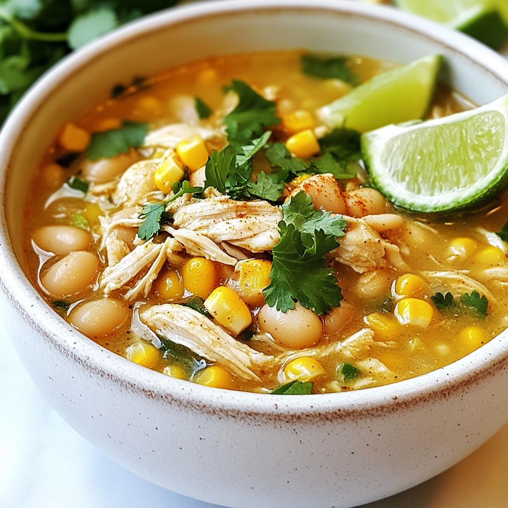 White Chicken Chili Savory and Comforting Recipe