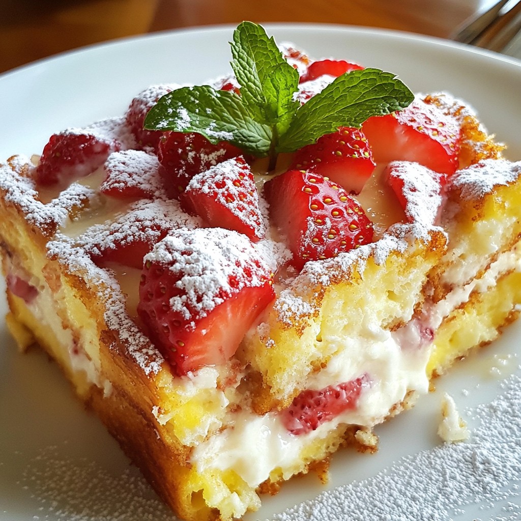Strawberry Cheesecake French Toast Bake Delight