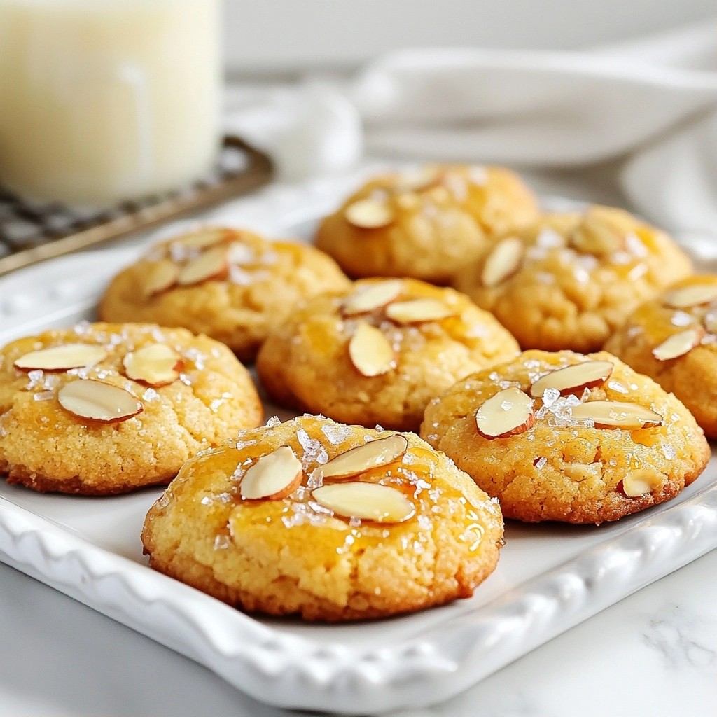 Chewy Dessert Honey Almond Cookies Delightful Treat