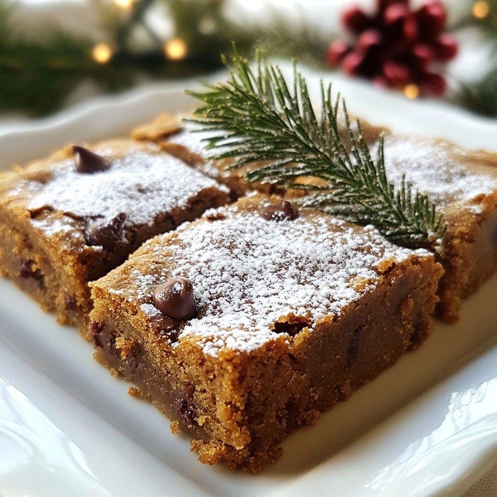 Festive Baking Gingerbread Chocolate Chip Bars Delight