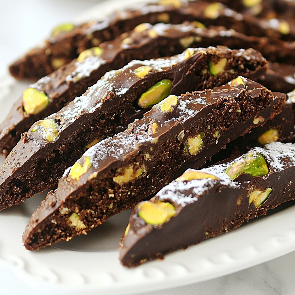 Crispy Dessert Chocolate Pistachio Biscotti Cookies Delight
