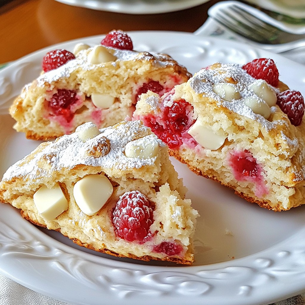 Raspberry White Chocolate Scones Fresh and Tasty Treat