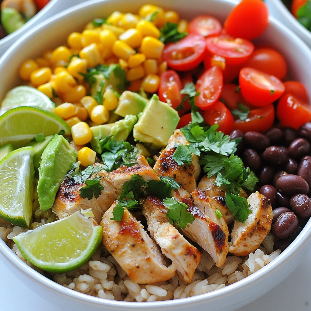 Cilantro Lime Chicken Burrito Bowls Flavorful Delight