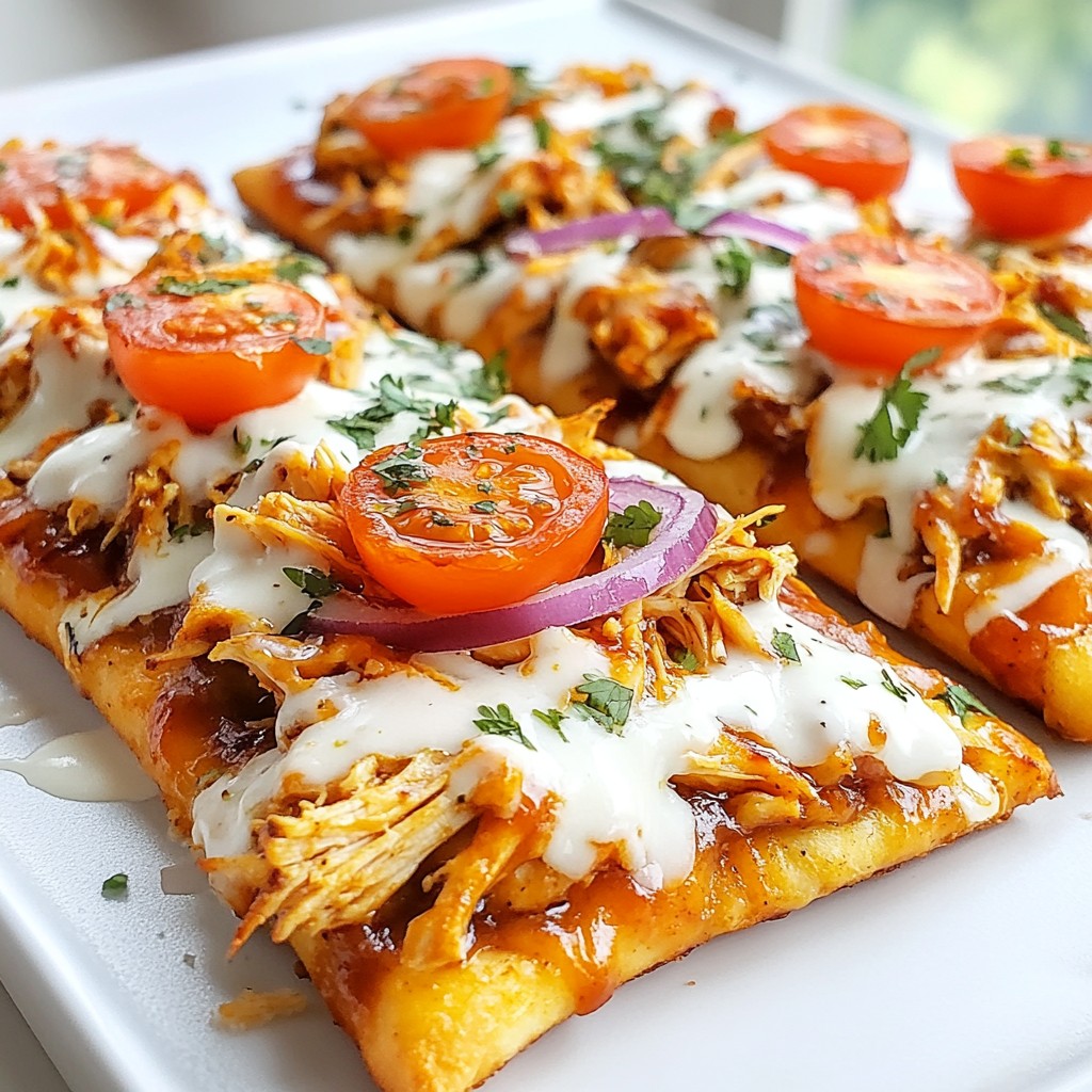 BBQ Ranch Chicken Flatbread Easy and Flavorful Meal