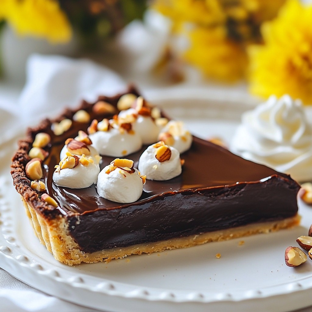 Silky Dessert Chocolate Hazelnut Tart with Ganache Delight