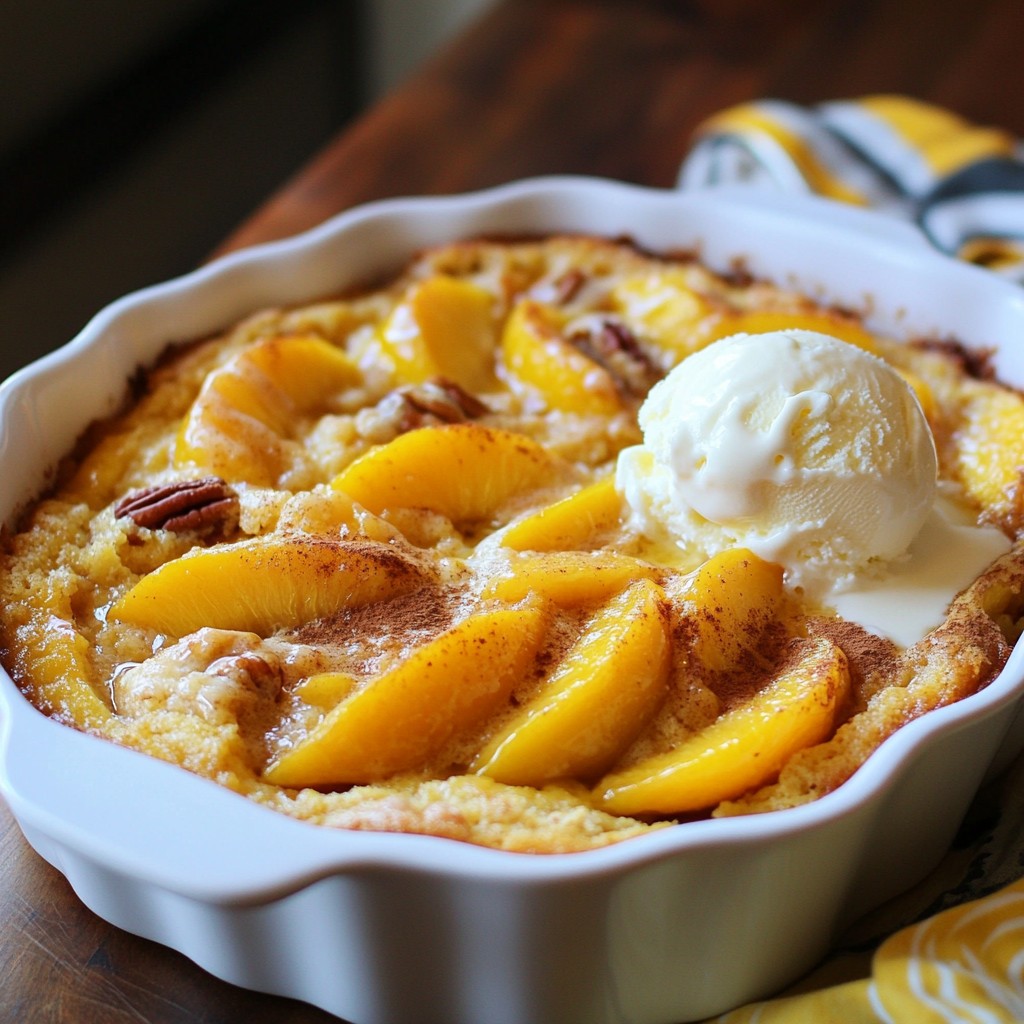 Peach Cobbler Dump Cake Quick and Tasty Dessert Recipe