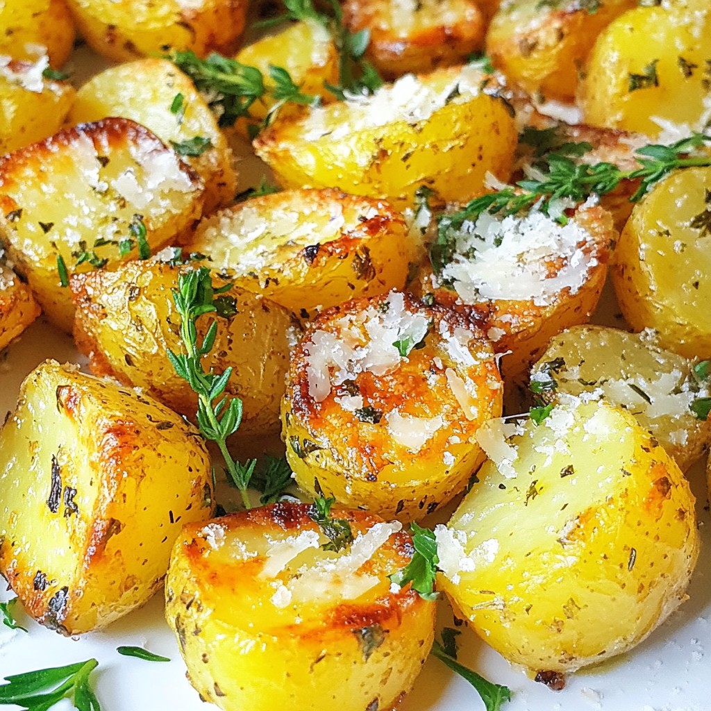 Parmesan Herb Roasted Potatoes Crispy and Flavorful