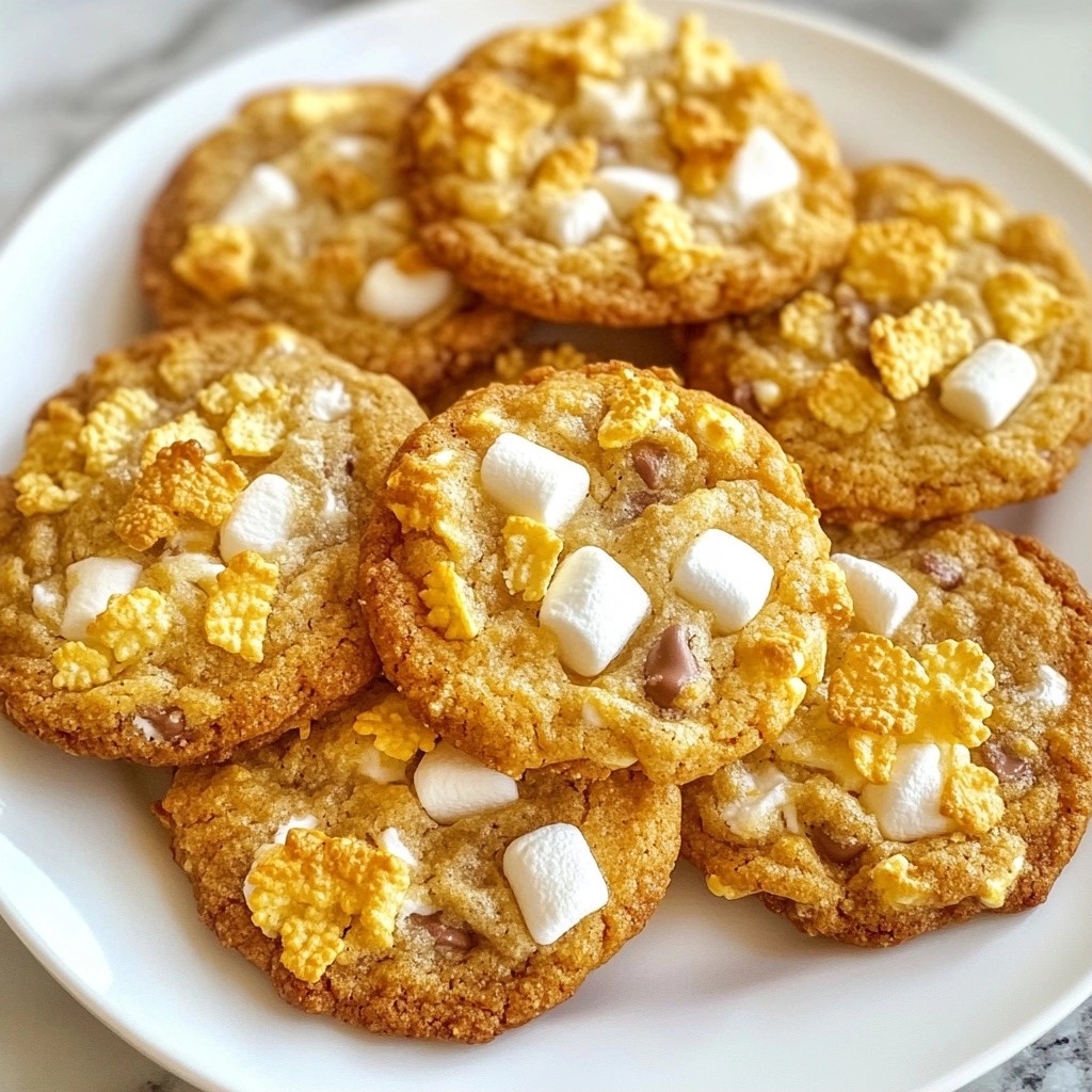 Crispy Dessert Cornflake Marshmallow Cookies Delight