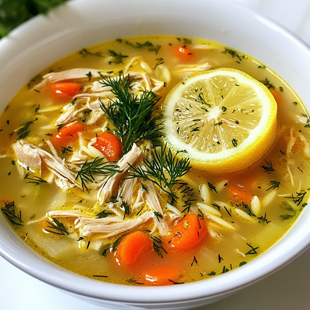 Greek Lemon Chicken Soup Flavorful and Nourishing Meal