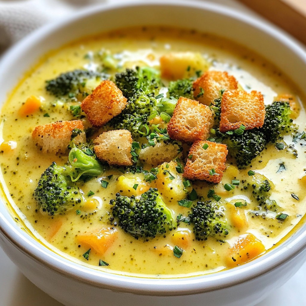 Creamy Broccoli Cheddar Soup Quick and Tasty Recipe
