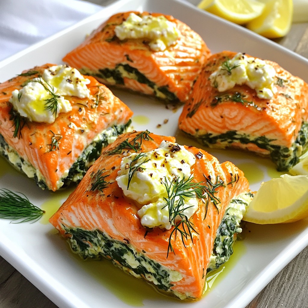 Spinach Feta Stuffed Salmon Flavorful and Easy Recipe