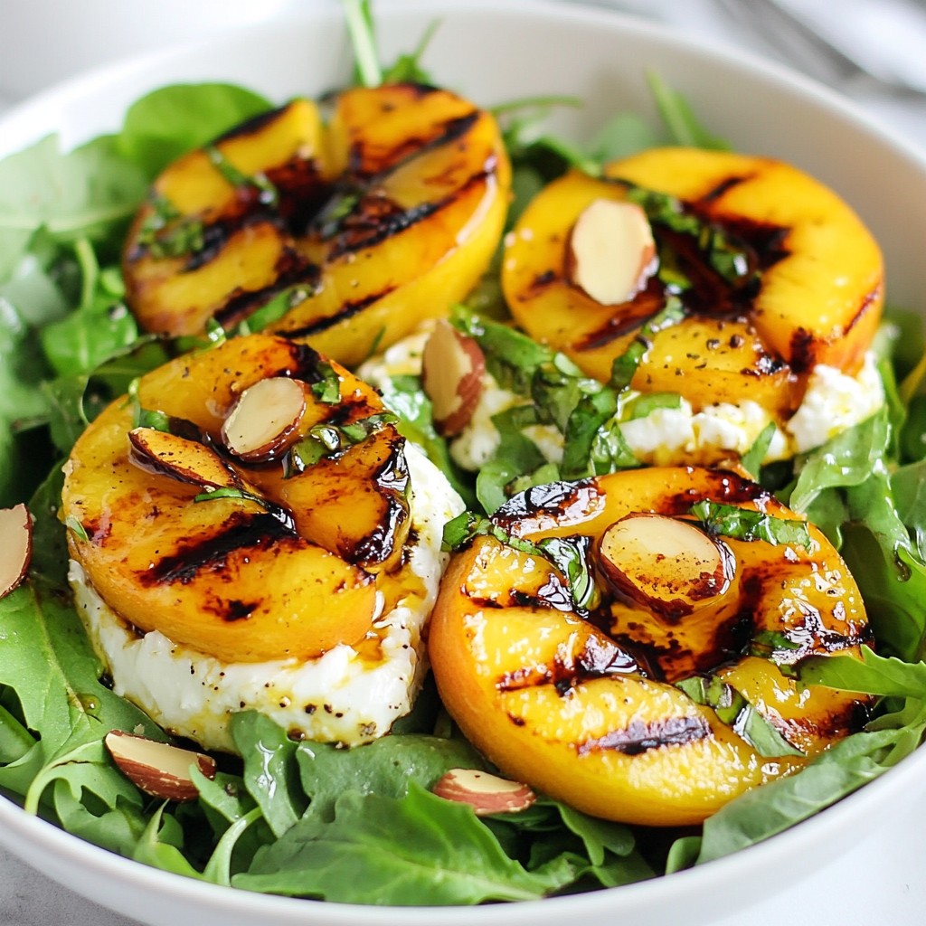 Grilled Peach Burrata Salad Fresh and Flavorful Dish