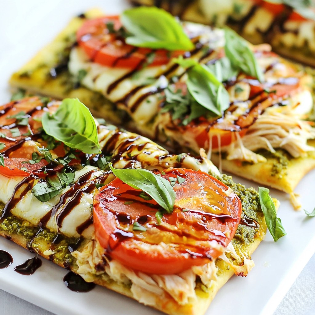 Pesto Chicken Caprese Flatbread Flavor Boost Recipe