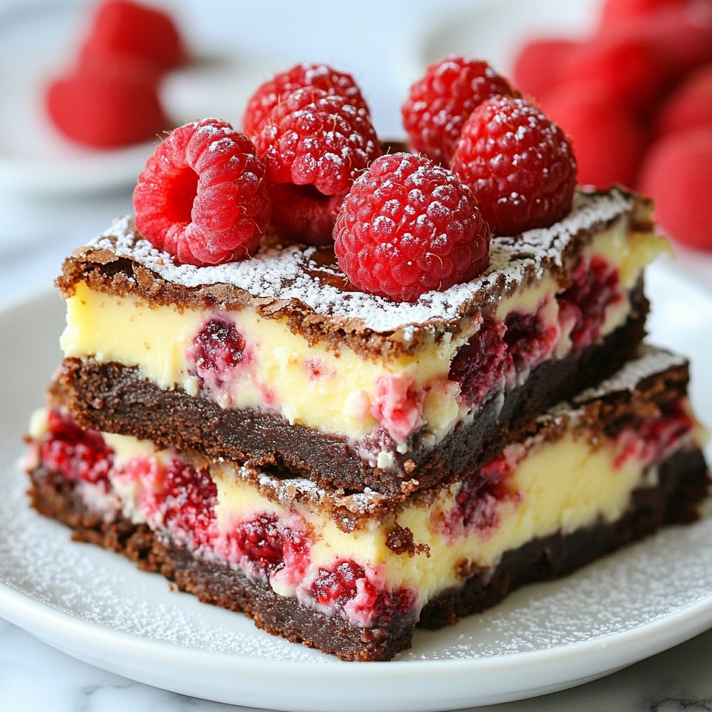 Raspberry Cheesecake Brownies Delightful Dessert Treat