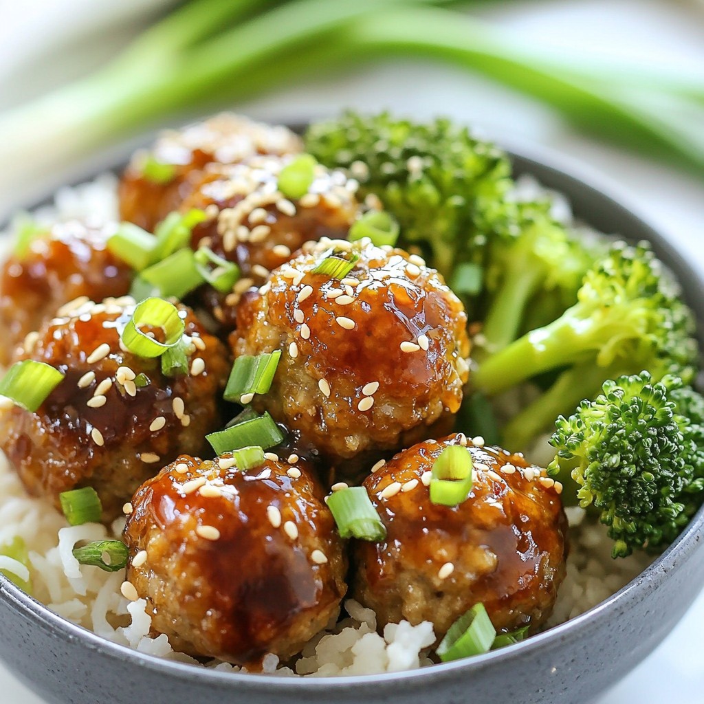 Teriyaki Meatball Rice Bowls Simple and Delicious Meal