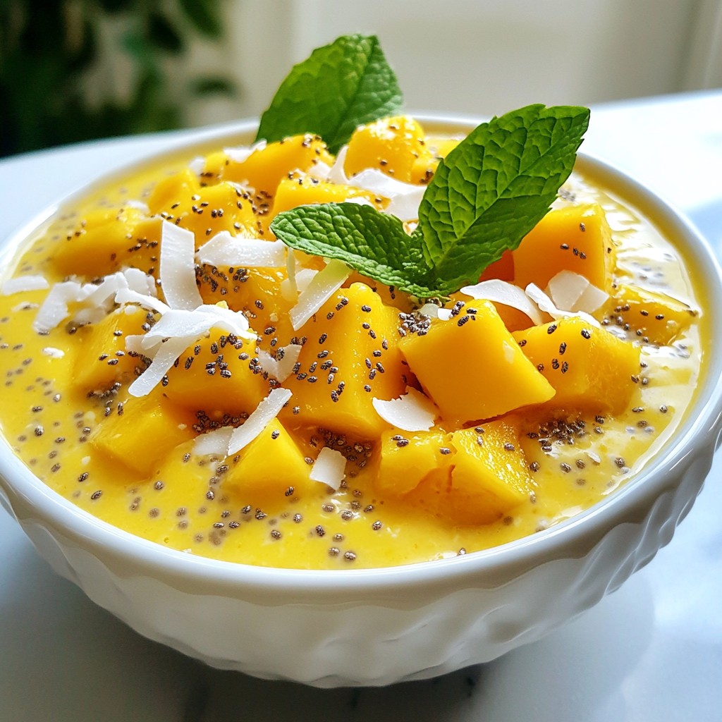 Tropical Mango Chia Pudding Fresh and Flavorful Delight