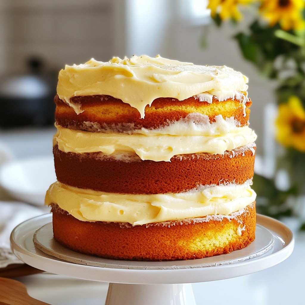 Fluffy Vanilla Bean Layer Cake with Creamy Frosting