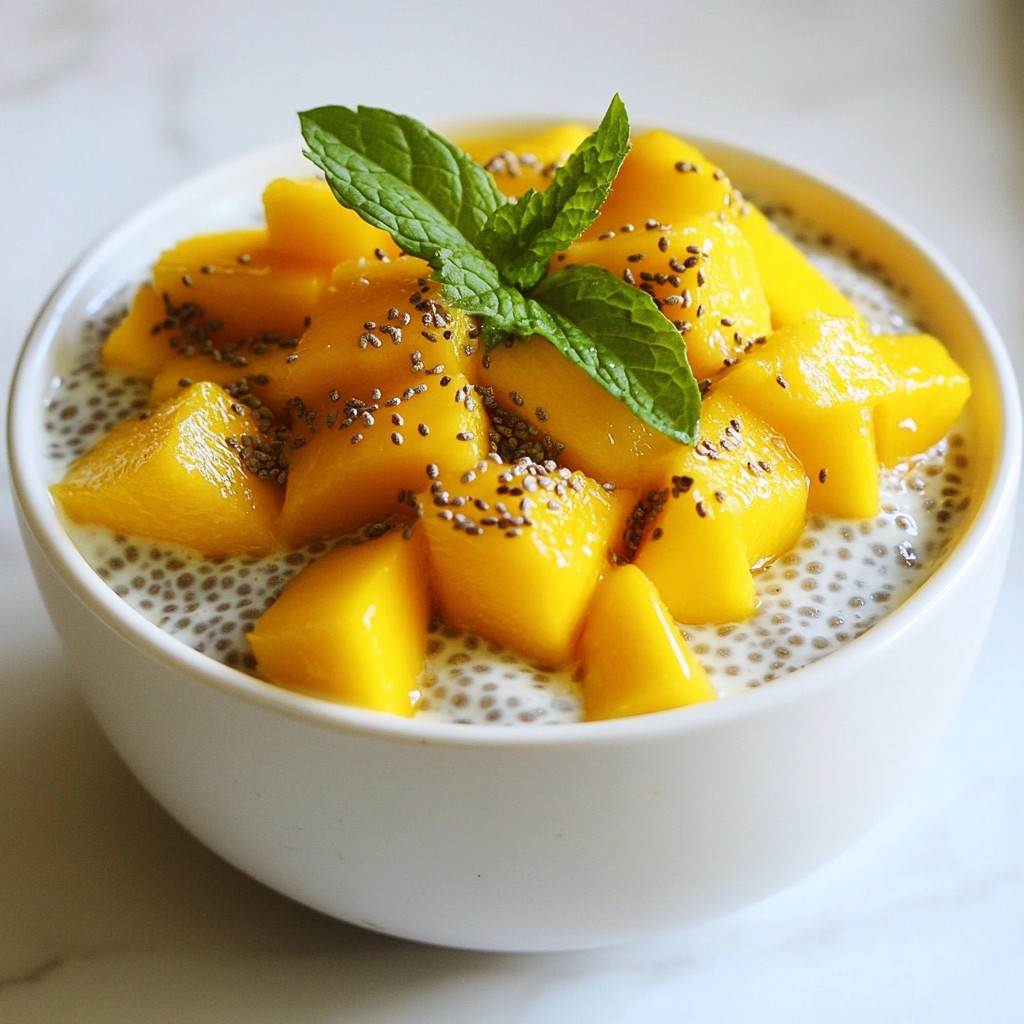 Coconut Mango Chia Pudding Refreshing and Healthy Treat