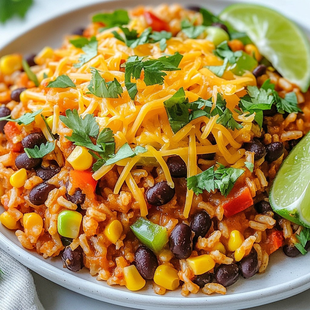 One-Skillet Mexican Rice Casserole Flavorful Delight
