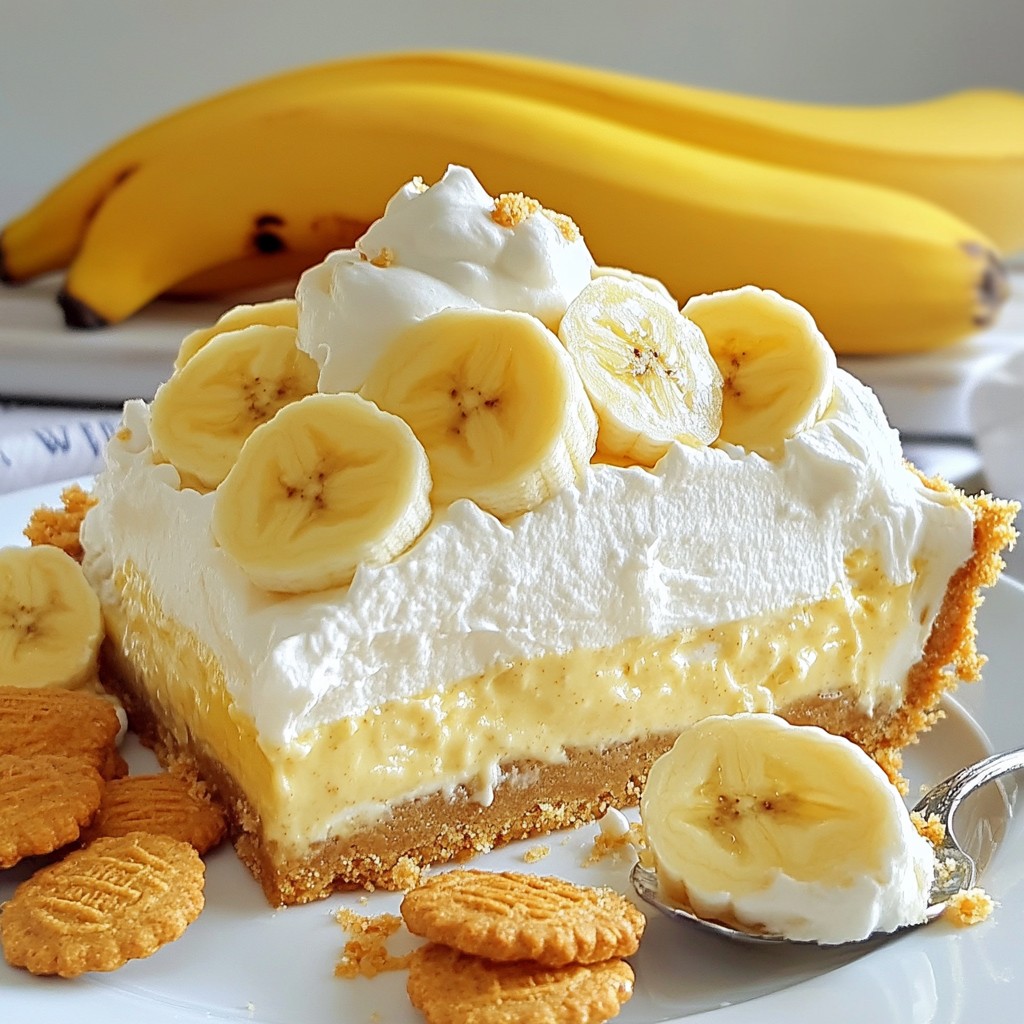 Classic Dessert Banana Cream Pie with Nilla Wafer Crust