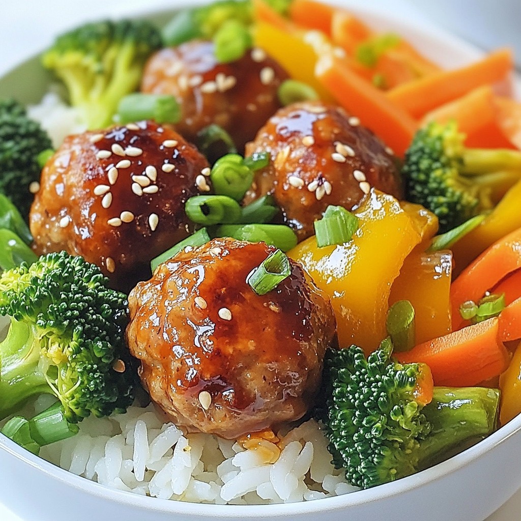 Honey Teriyaki Meatball Bowls Flavorful and Easy Meal