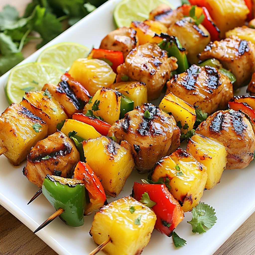Tropical Pineapple Chicken Kabobs Juicy and Flavorful