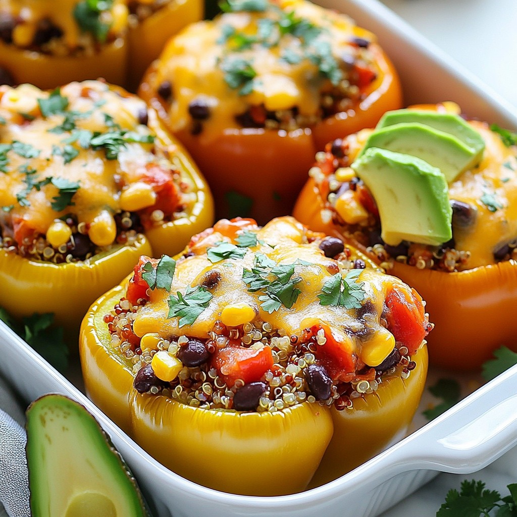 Tex-Mex Quinoa Stuffed Peppers Flavorful and Filling