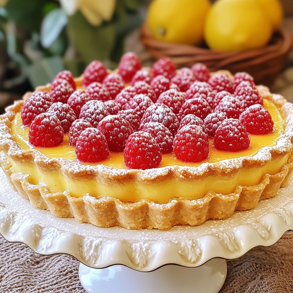 Classic Baking Raspberry Lemon Tart Delightful Treat
