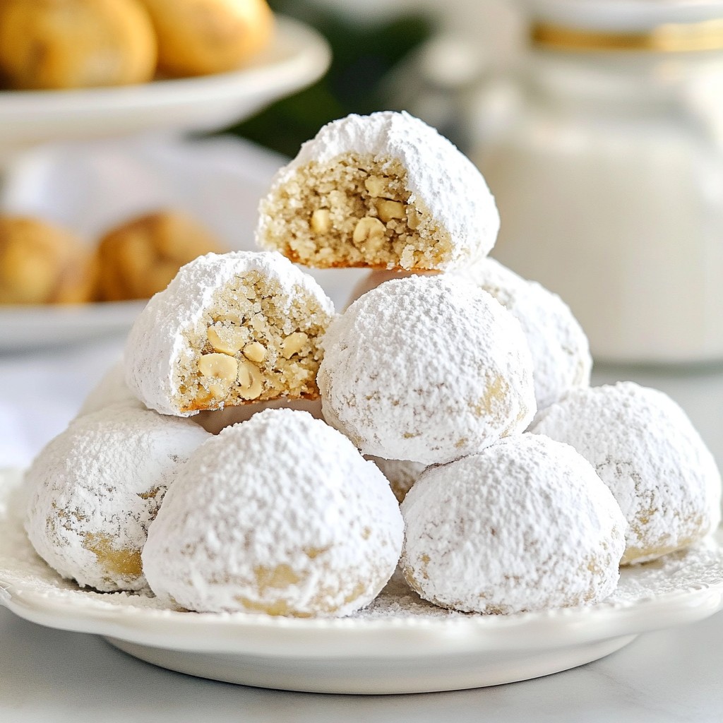 Festive Baking Cinnamon Nutmeg Snowball Cookies Delight