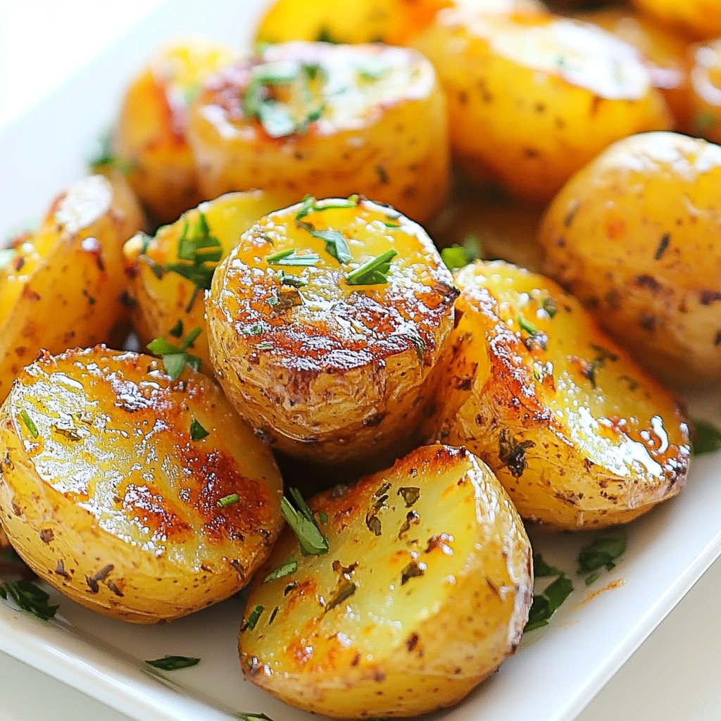 Garlic Herb Roasted Potatoes Tasty Side Delight