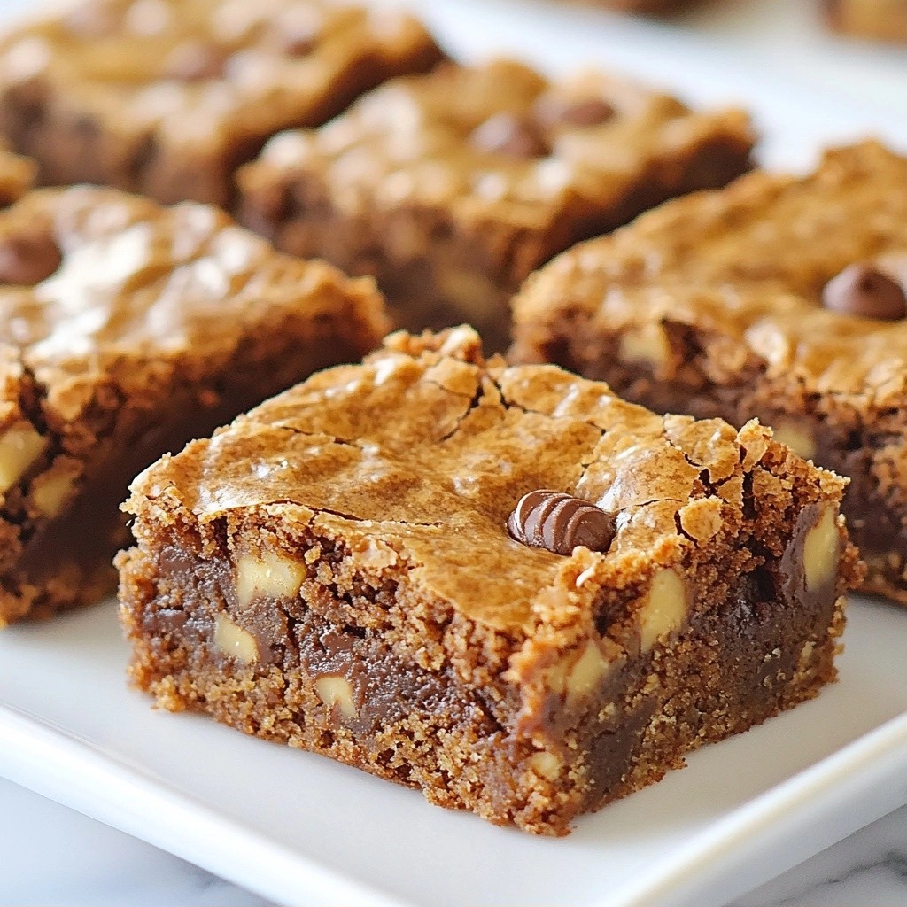 Fudgy Sweet Mocha Walnut Blondies Irresistible Treat
