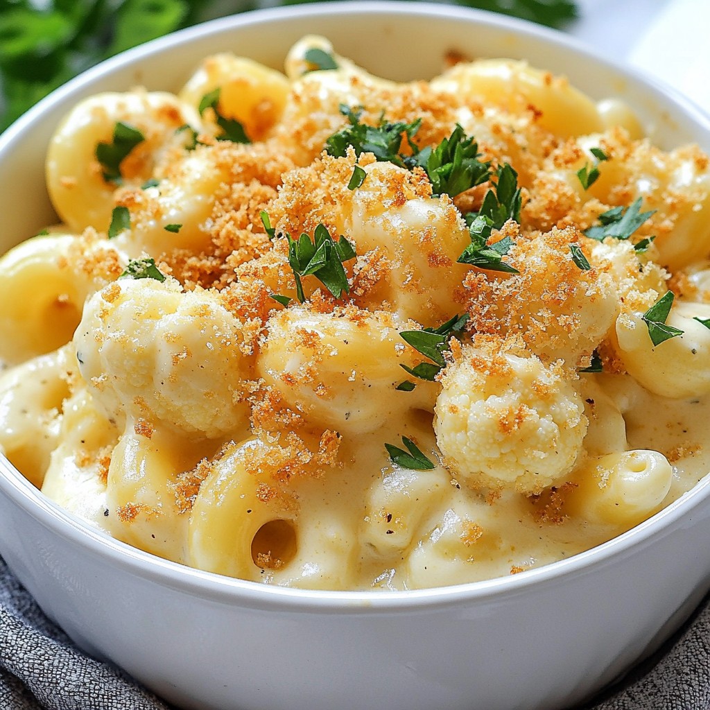 Cauliflower Mac and Cheese Creamy and Comforting Dish
