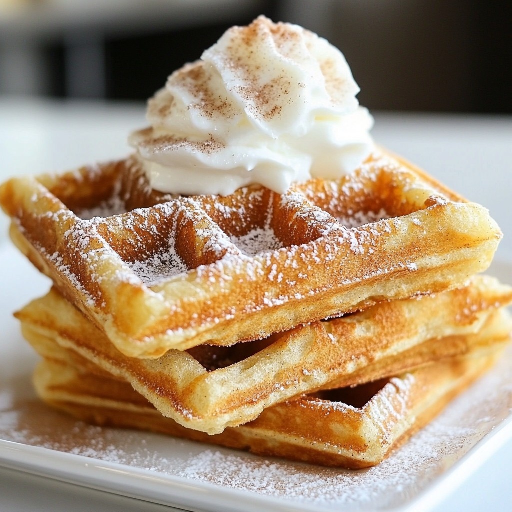 Cinnamon Sugar Churro Waffles Simple and Tasty Treat