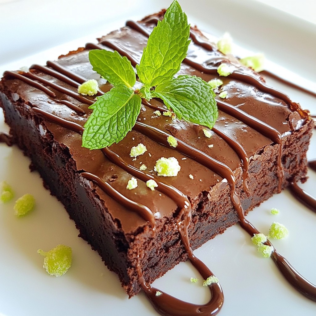Chewy Sweet Chocolate Mint Brownies Delightful Treat